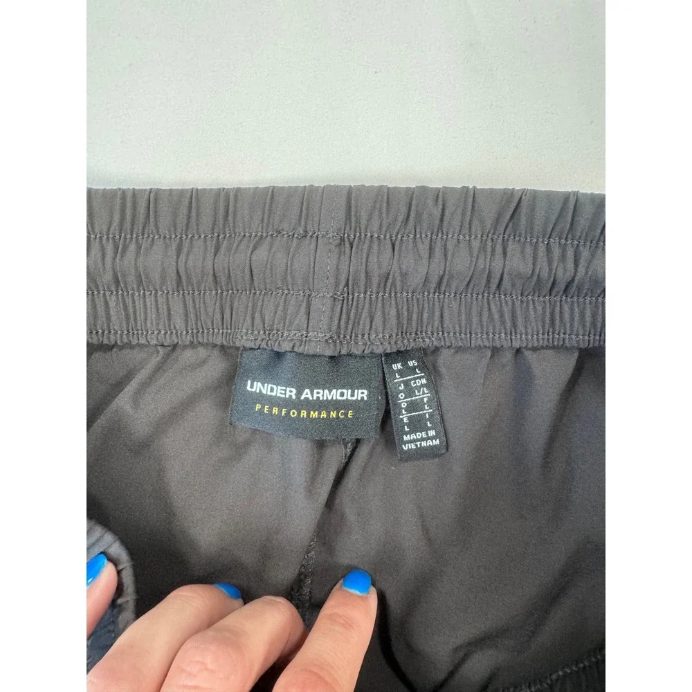 Under Armour Pants Performance Project Rock Mens L Bull Blood Sweat Respect Gray - Picture 4 of 10